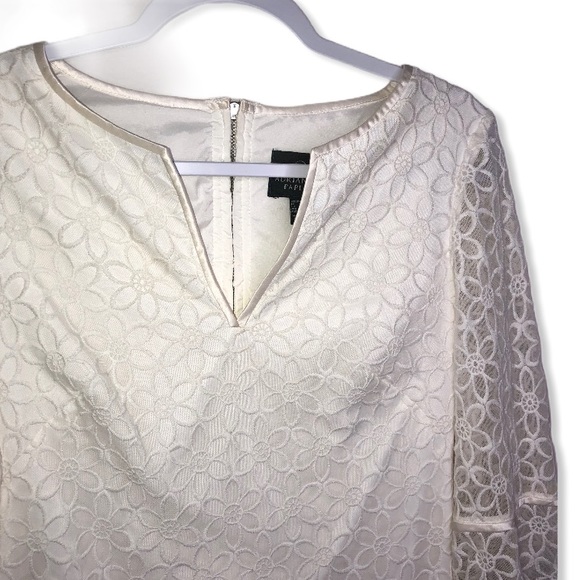 Adrianna Papell White Floral Embroidered Dress 6 - Picture 3 of 12